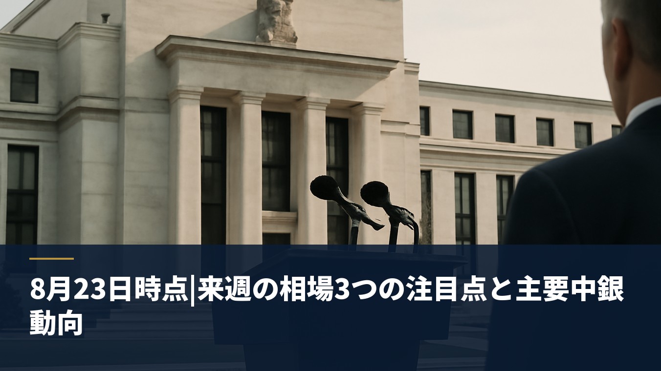 8月23日時点|来週の相場3つの注目点と主要中銀動向