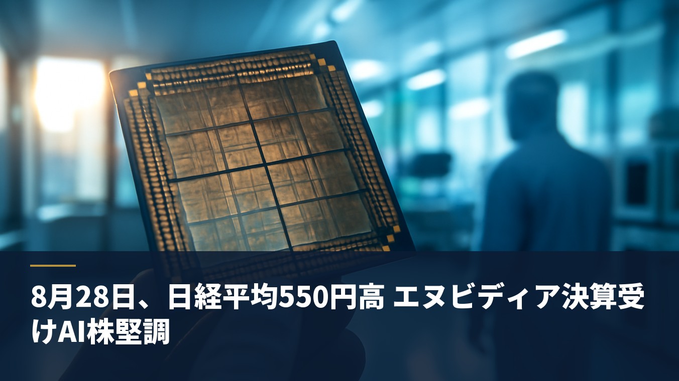 8月28日、日経平均550円高 エヌビディア決算受けAI株堅調