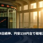 日経平均4日続伸、円安158円台で相場注視 eyecatch-20260924-180205